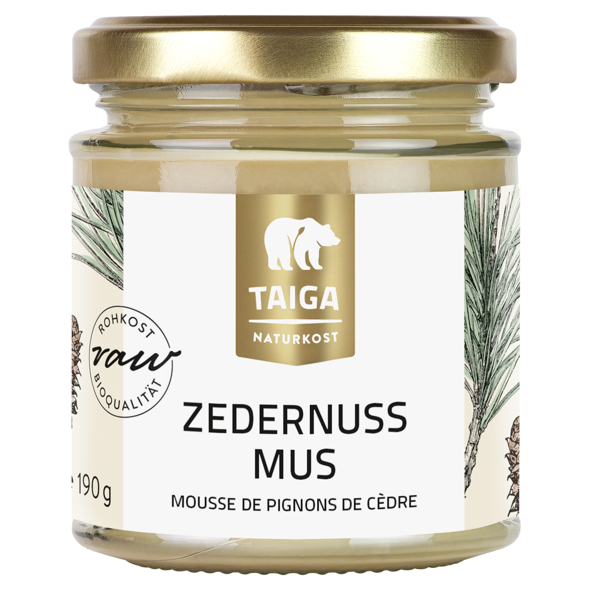Zedernuss-Mus, bio, roh, 190 g