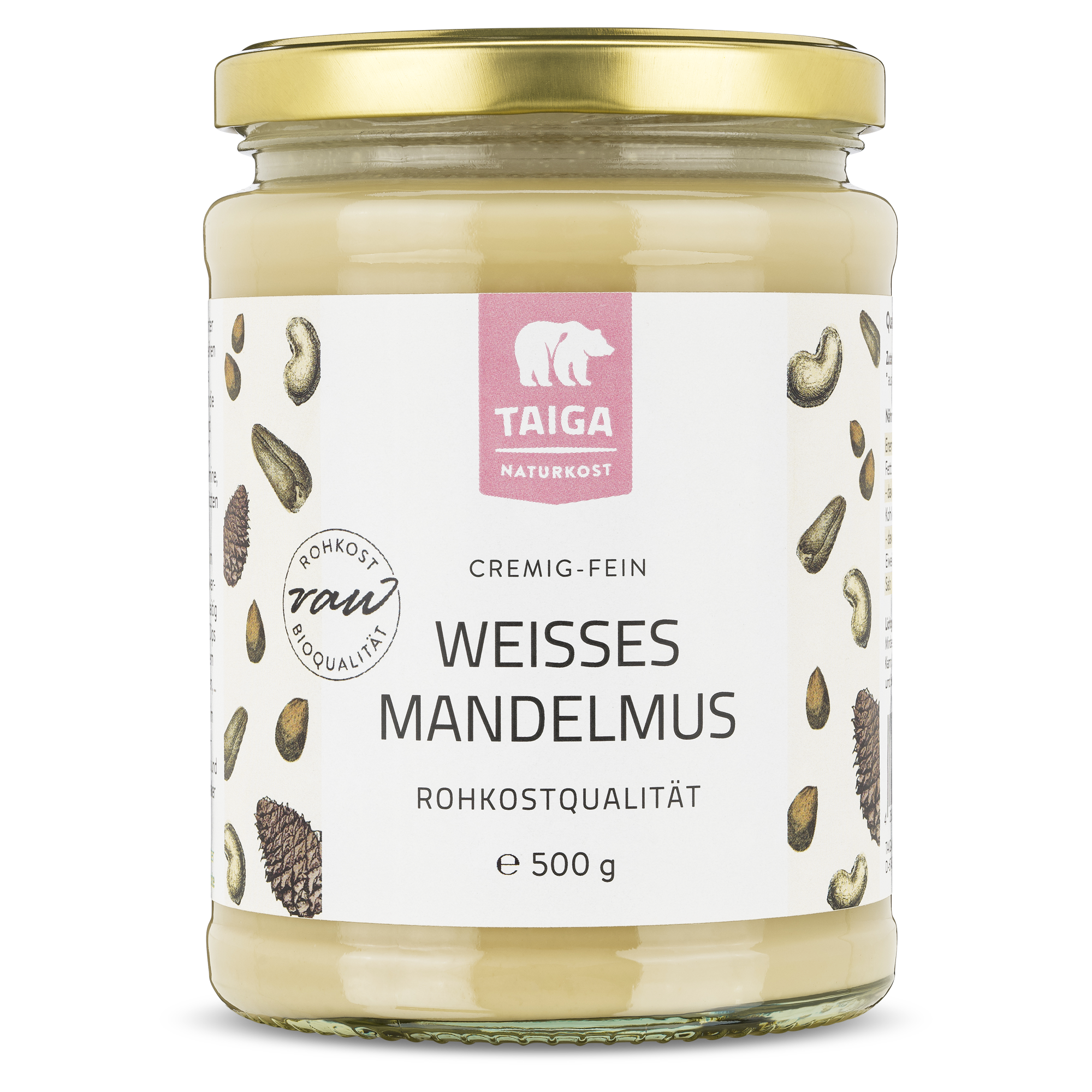 Mandelmus weiß, bio, roh, 500 g
