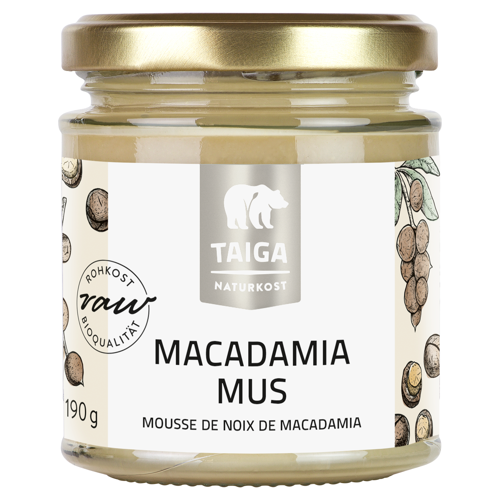 Macadamia-Mus, bio, roh, 190 g