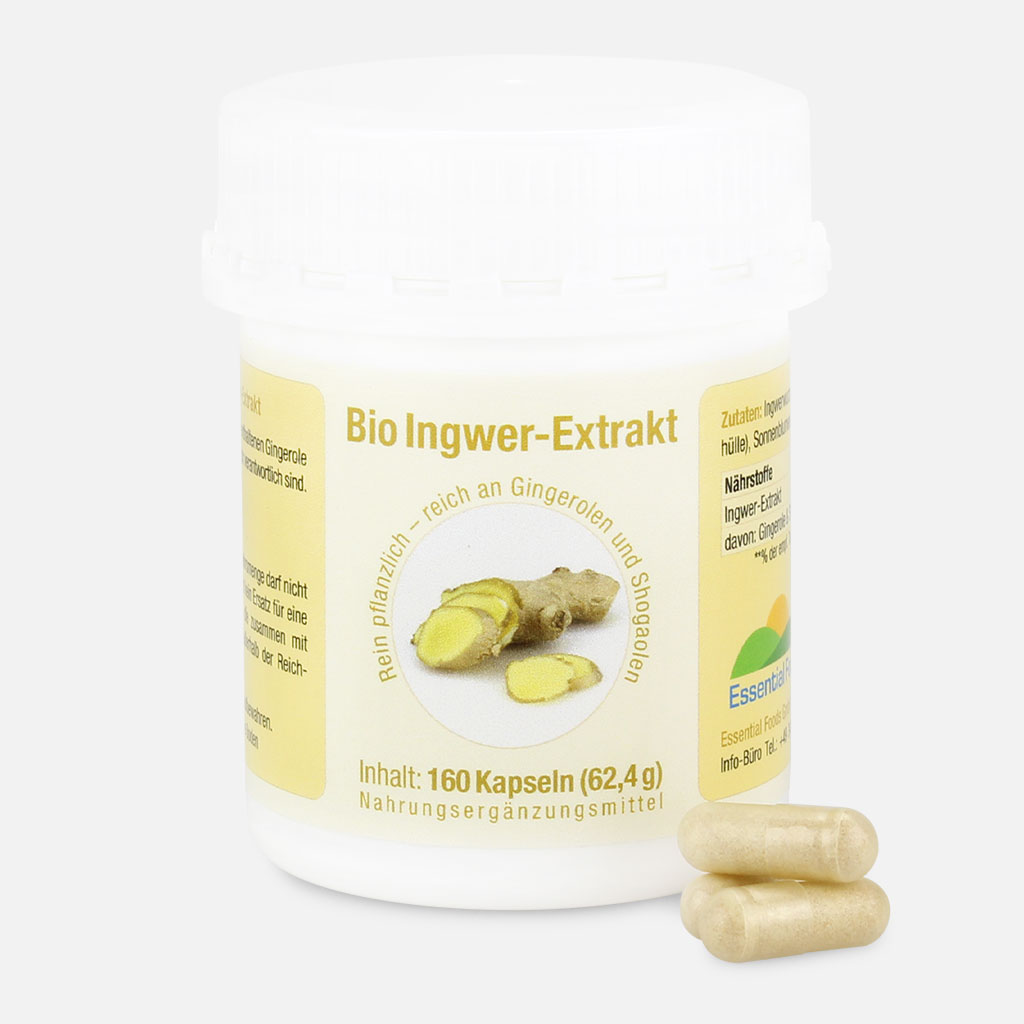 Ingwer-Extrakt 160 Kapseln Bio Vegan