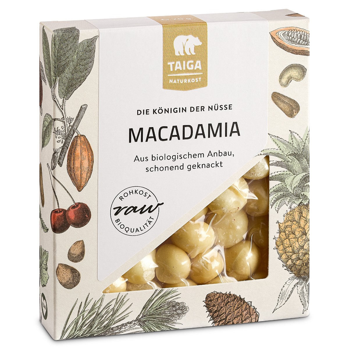 Macadamia-Nüsse, bio, roh